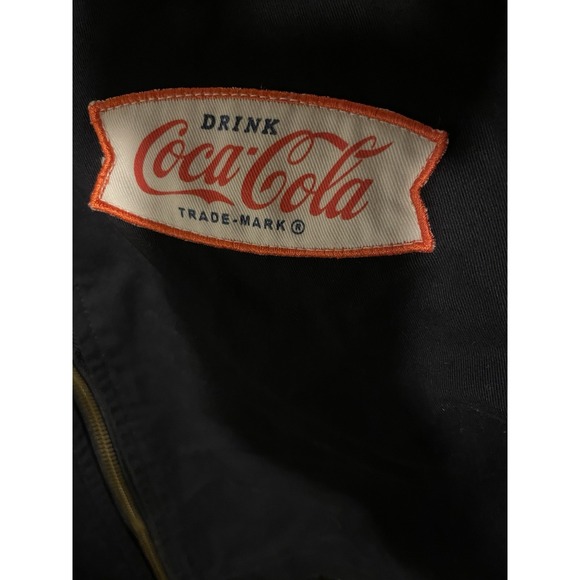 Coca-Cola Women's Logo Jacket Y2K Size L Cropped Workwear Garage Style - Picture 4 of 5